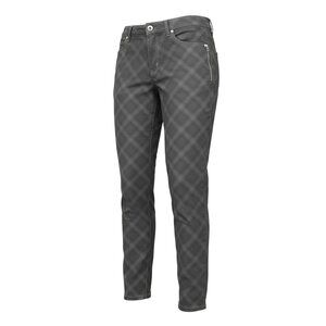 Wit & Wisdom AB Solutions Gray Black Geometric Fade Ankle Skinny Pant, Size 8